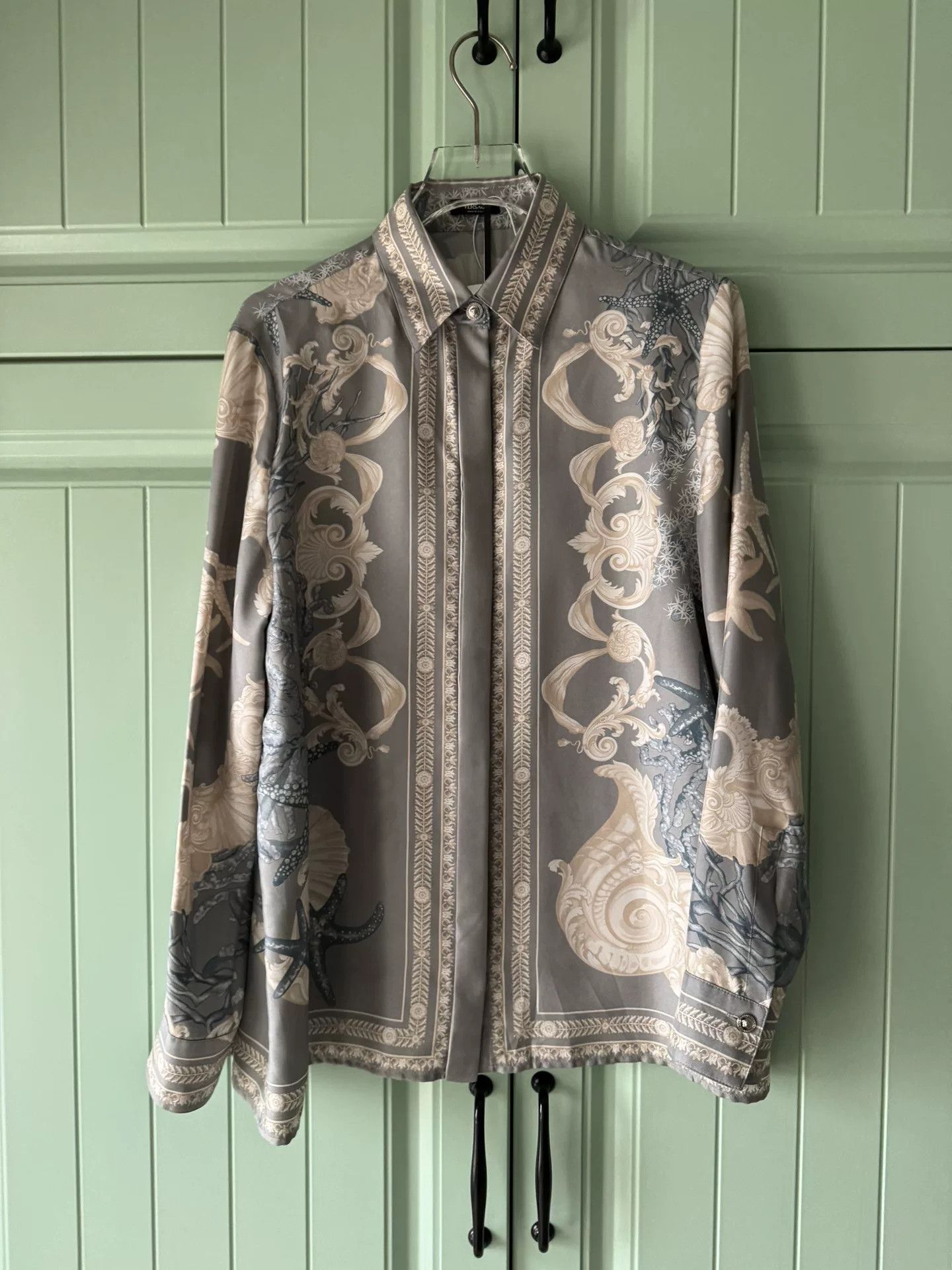 Versace Versace Starfish Shell Print Silk Shirt Size XS / US 0-2 / IT 36-38 - 1 Thumbnail