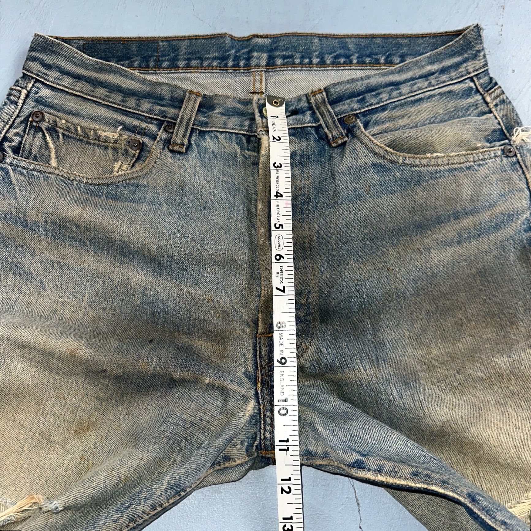 Levi's VINTAGE Levi's 501 XX Jeans Redline Selvedge Blue Mid Wash 31x27 80s Mens Size US 31 - 7 Thumbnail