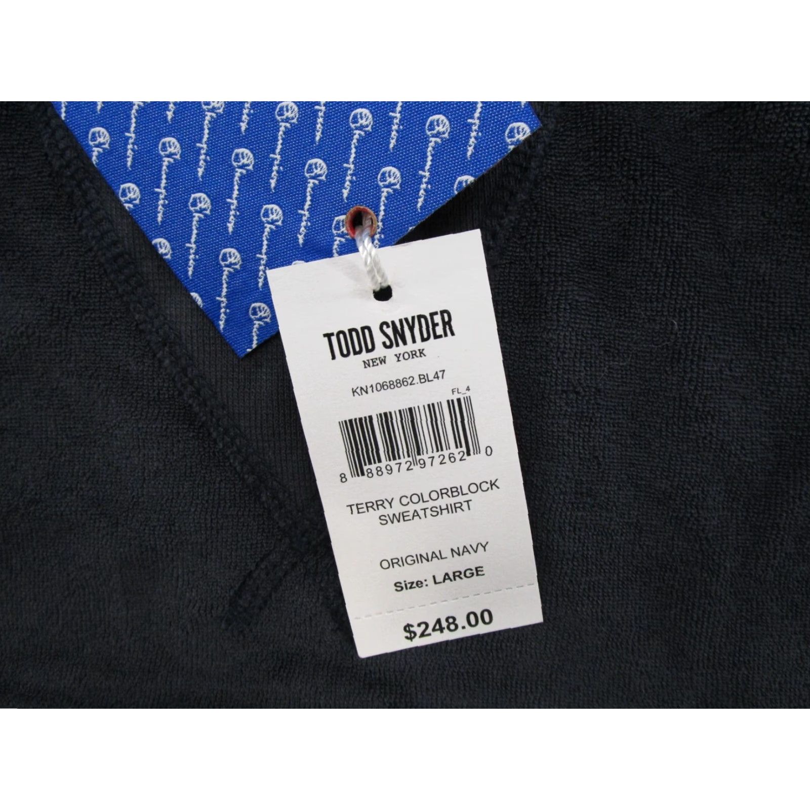 Champion Champion Sweatshirt Mens L NEW Todd Snyder Terry Cloth Colorblock Navy Blue Size US L / EU 52-54 / 3 - 3 Thumbnail