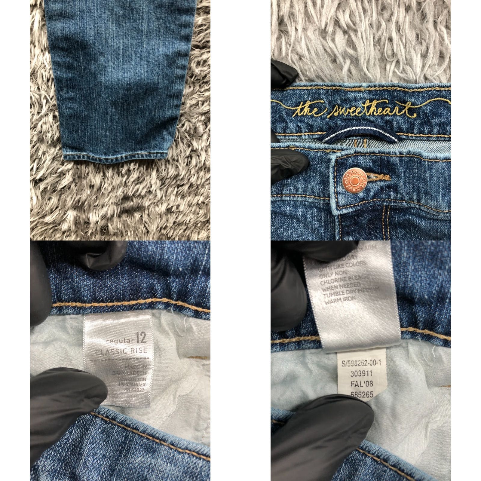 Old Navy Old Navy Sweetheart Jeans Womens Size 12 Mid Rise 32 waist Blue Denim 31 inseam Straight Jeans Size 34" / US 12 / IT 48 - 8 Thumbnail