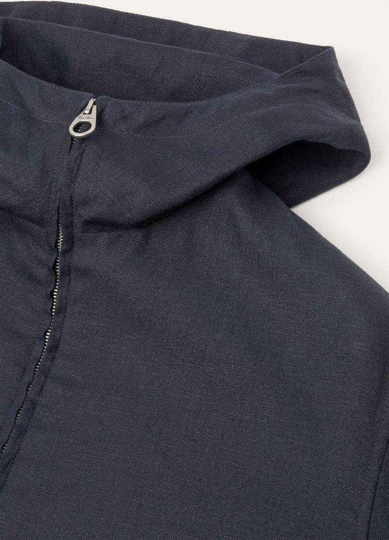 Loro Piana o1w1db10226 FAP0615 Dennis Blouson Jacket in Blue Size US L / EU 52-54 / 3 - 7 Thumbnail