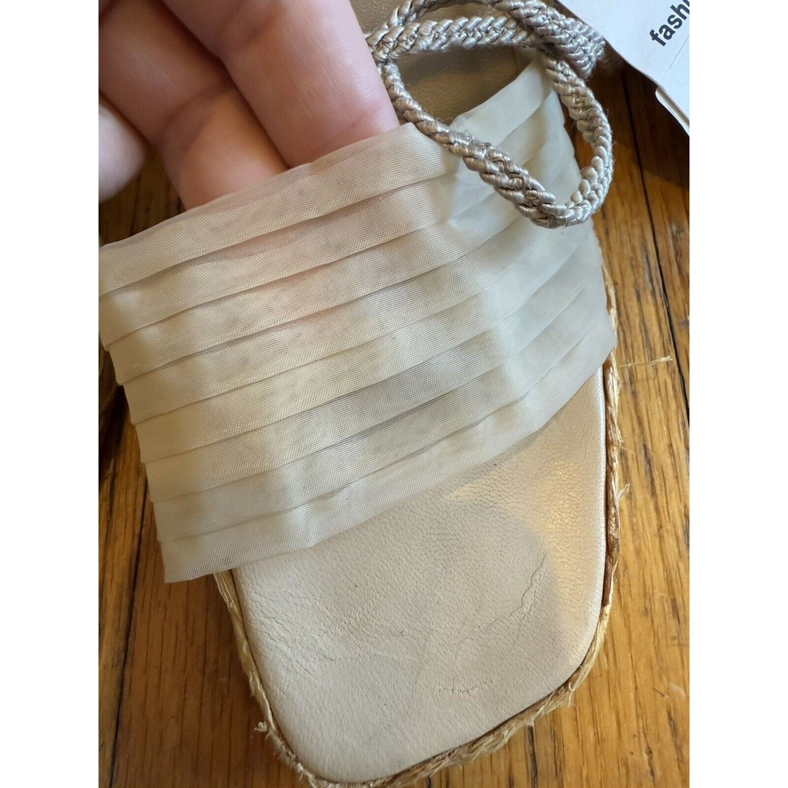 Stuart Weitzman Vintage Stuart Weitzman Chiffon Tie Up Espadrille Shoes 8B Size US 8 / IT 38 - 3 Thumbnail