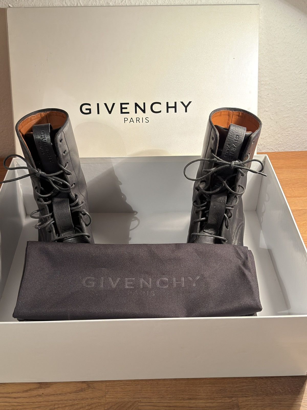 Givenchy Givenchy Leather Combat Boots - Black - Size 40 Size US 10 / IT 40 - 6 Thumbnail
