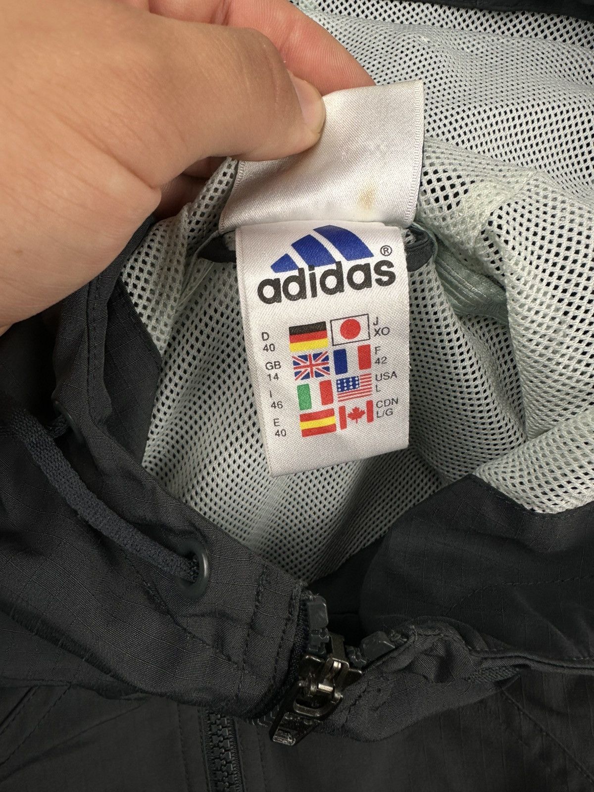 Adidas Vintage Y2K Adidas Anorak Jacket 90s Drill rare retro Size US L / EU 52-54 / 3 - 6 Thumbnail