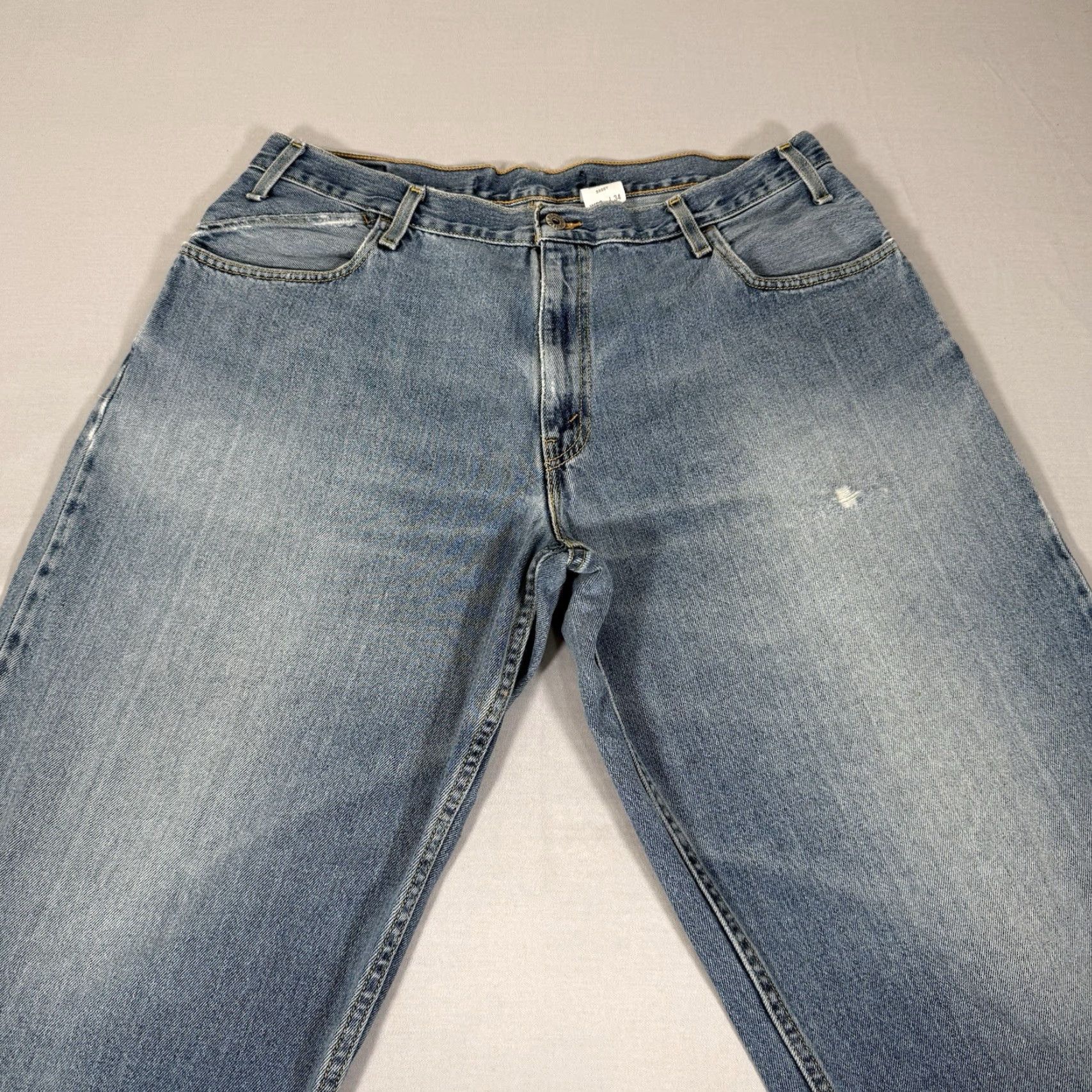 Levi's VINTAGE Levi's Silvertab Jeans Mens 38x34 Blue Denim Wide-Leg Relaxed 90s Y2K Baggy/Men's Pants Size US 38 / EU 54 - 2 Thumbnail