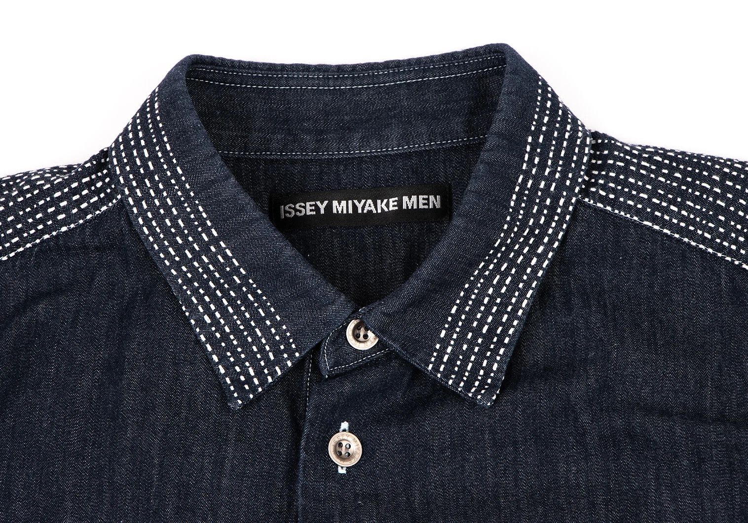 Issey Miyake Cotton Stitch Denim Shirt in Indigo Size US S / EU 44-46 / 1 - 3 Thumbnail