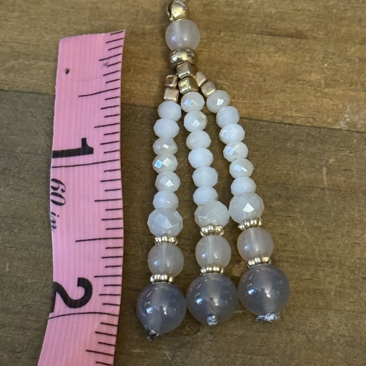 Other Genuine polished stone and glass bead dangle earrings Size ONE SIZE - 3 Thumbnail