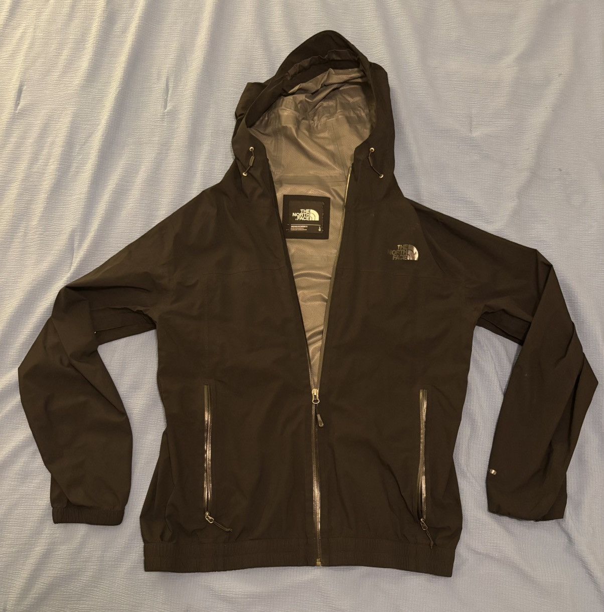 The North Face North Face Black Hooded Full Zip Shell Jacket Size US L / EU 52-54 / 3 - 1 Thumbnail