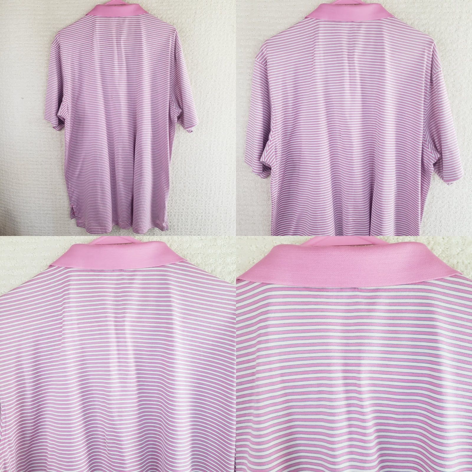 Peter Millar Peter Millar Polo Shirt Mens L Pink Striped Logo 100% Cotton Golf Casual Shirt Ladies? Size US L / EU 52-54 / 3 - 8 Thumbnail
