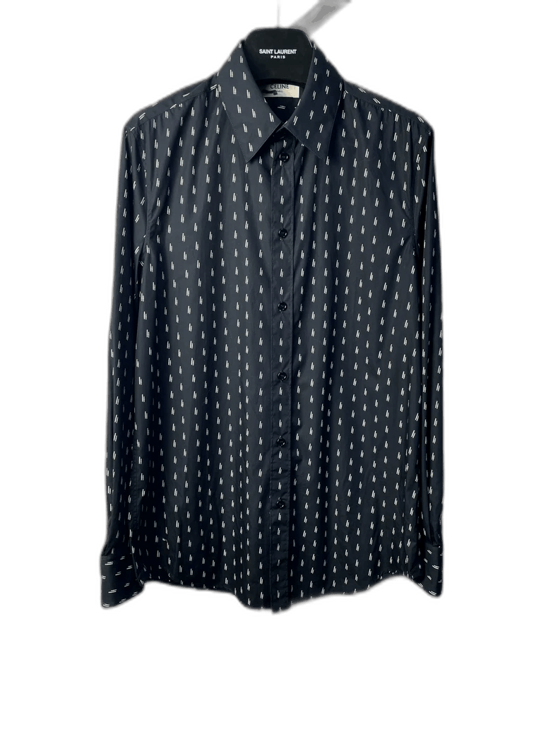 Celine Celine Black Spring Summer Runway Shirt Size US M / EU 48-50 / 2 - 1 Thumbnail