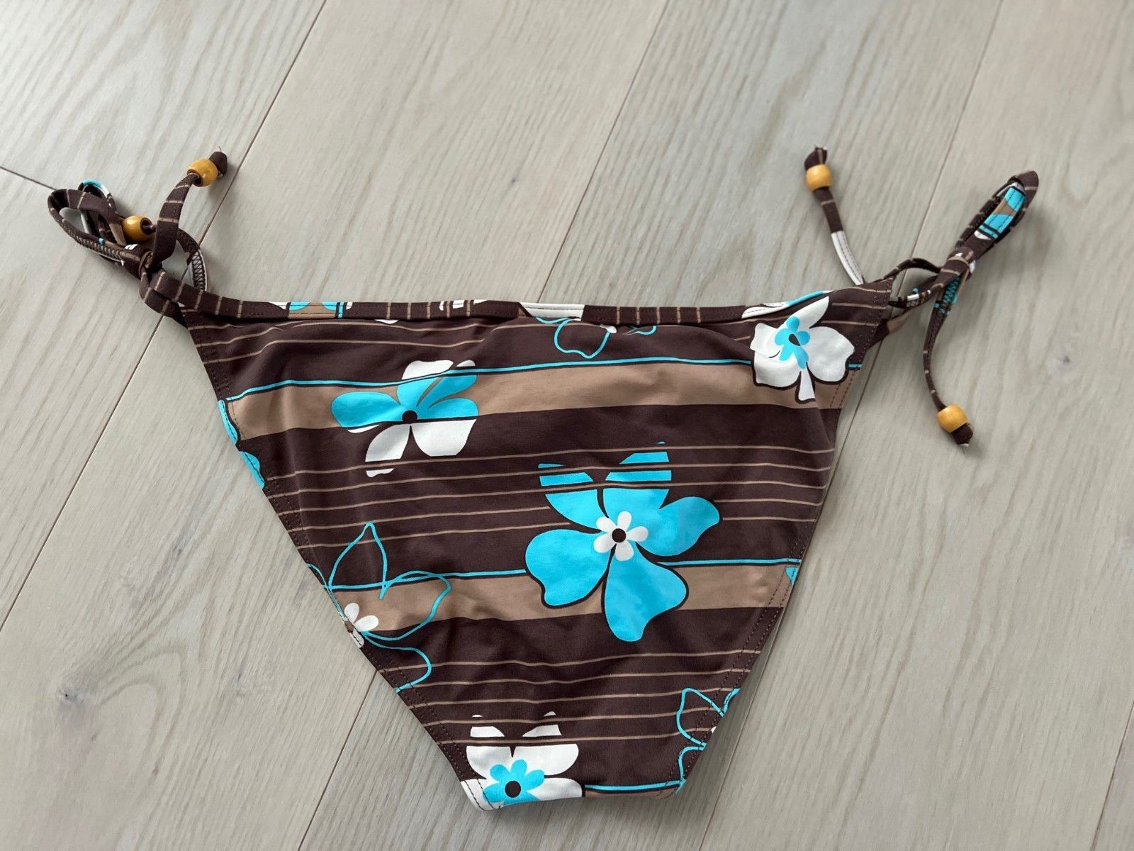 Other BCE Swim Bikini Bottom Side Ties Brown Floral ( L ) Size 28" / US 6 / IT 42 - 2 Thumbnail