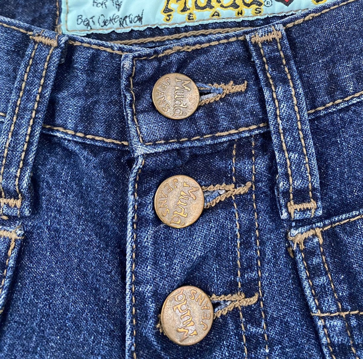 Other VTG 90's Mudd Button Fly Bellbottom Flare Denim Jeans 28” Size 28" / US 6 / IT 42 - 3 Thumbnail