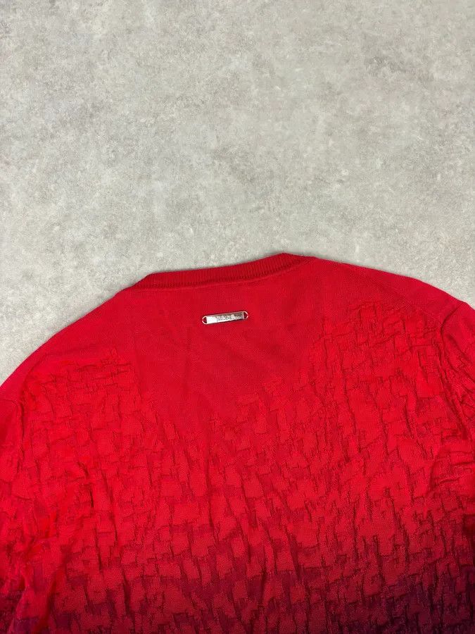 Just Cavalli SS2016 Cavalli Red Black Ombre Wool Gradient Sweater Size US M / EU 48-50 / 2 - 6 Thumbnail