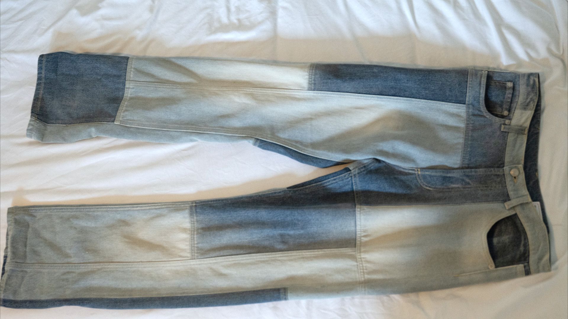 Alexander McQueen Patchwork Straight-Fit Wide-Leg Jeans Size US 34 / EU 50 - 4 Thumbnail