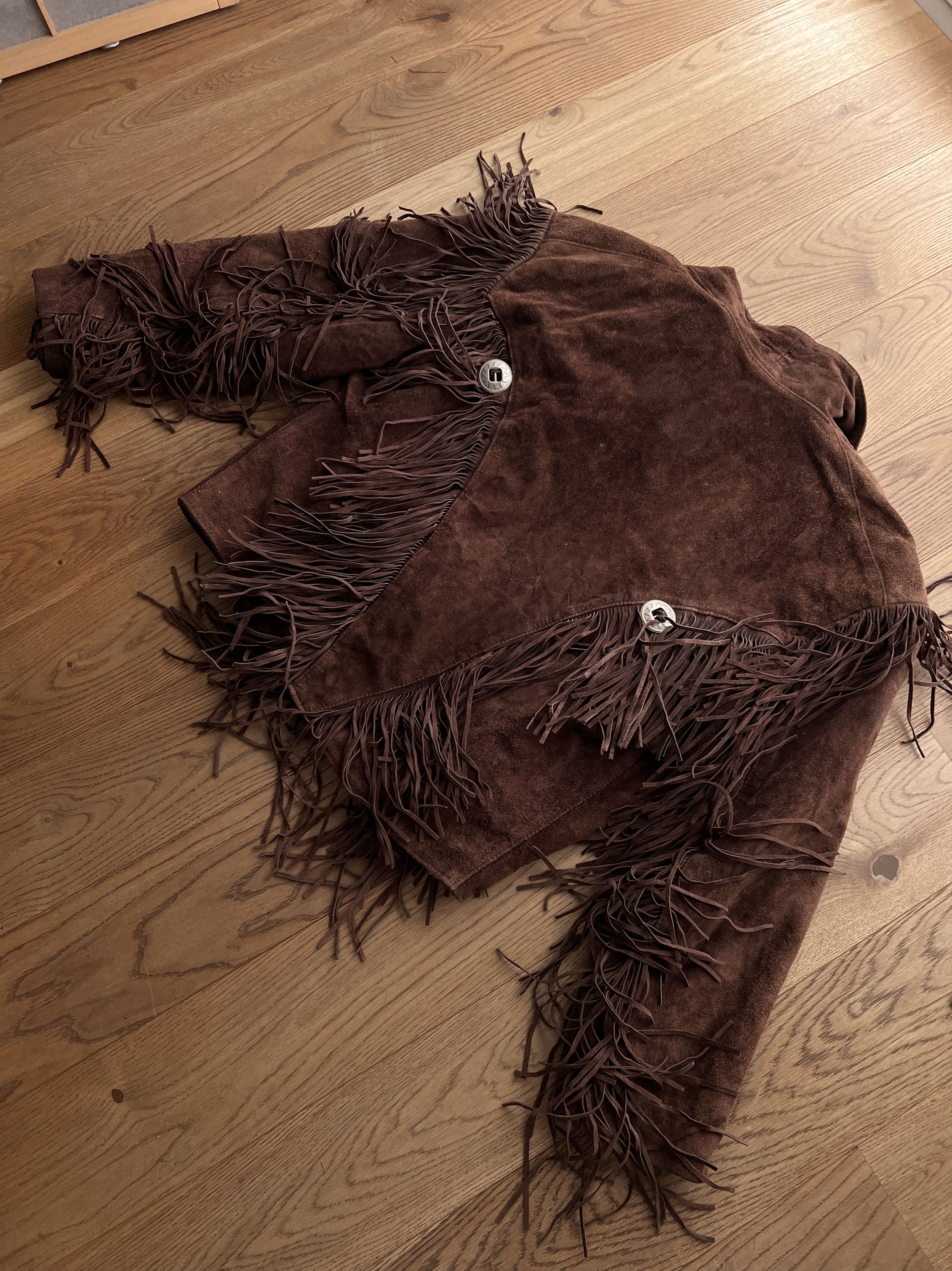 If Six Was Nine Crazy! Cowboy core vintage 90s cropped leather jacket bomber Size US L / EU 52-54 / 3 - 8 Thumbnail