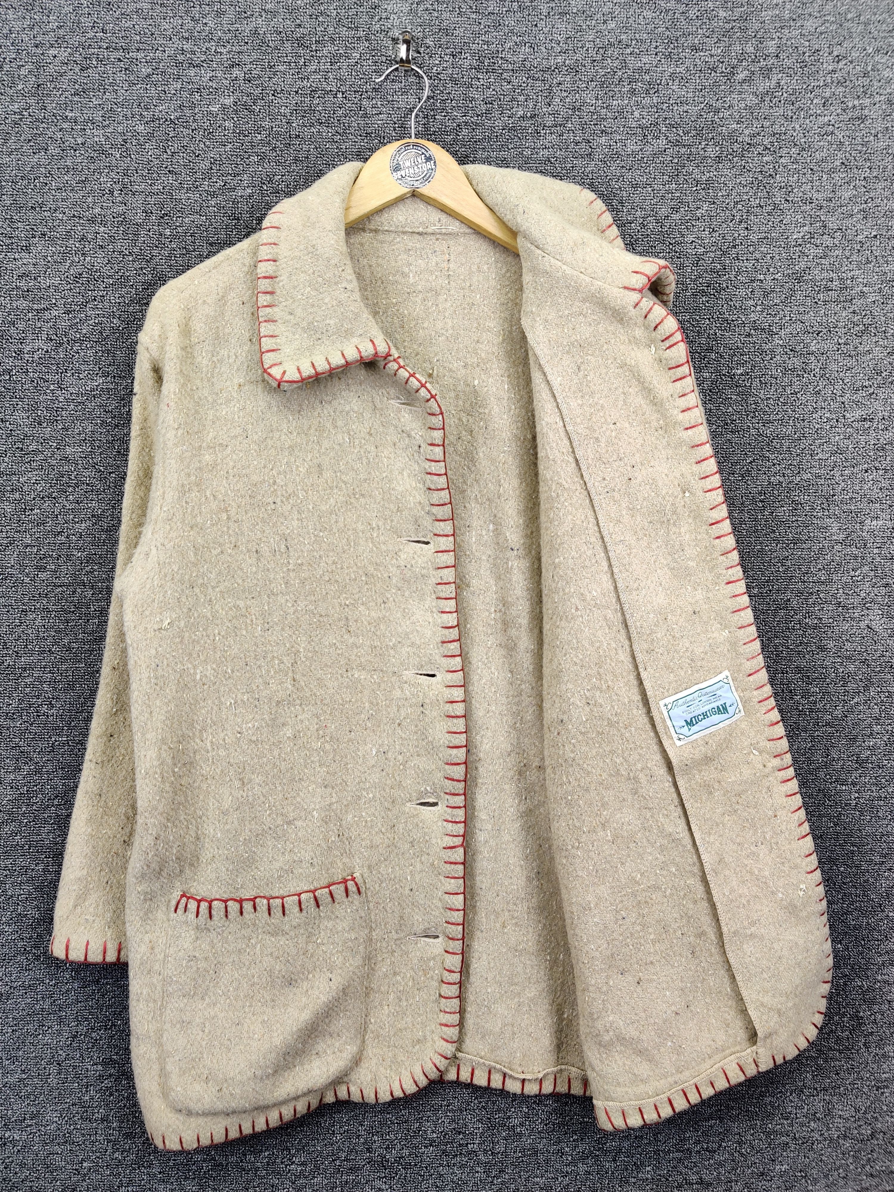 Japanese Brand Michigan Wool Button Ups Jacket Size US M / EU 48-50 / 2 - 7 Thumbnail