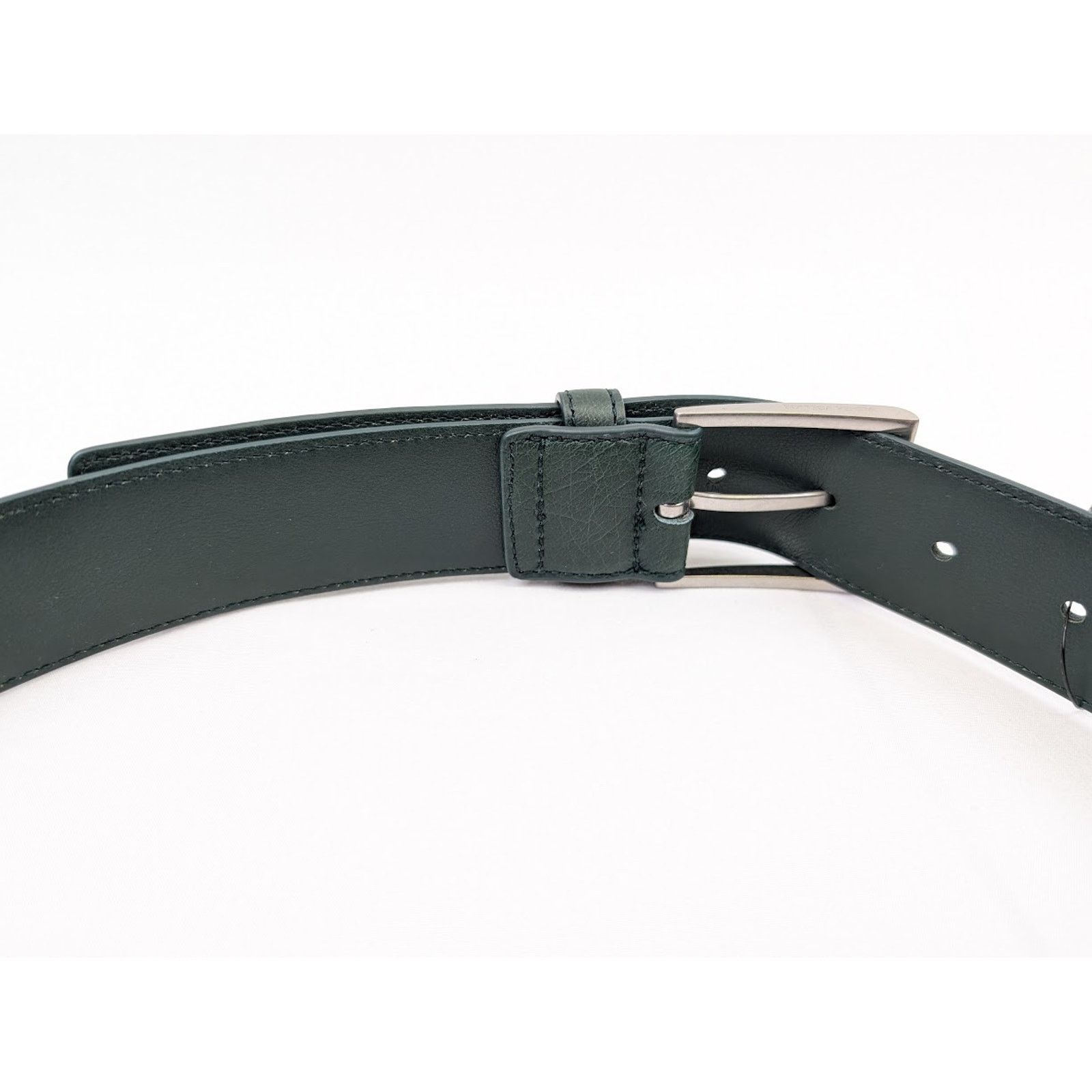 Bottega Veneta o1rshd1 Size: 90 / Struzzo Light Calf Belt in Pine Green Size 34 - 14 Thumbnail