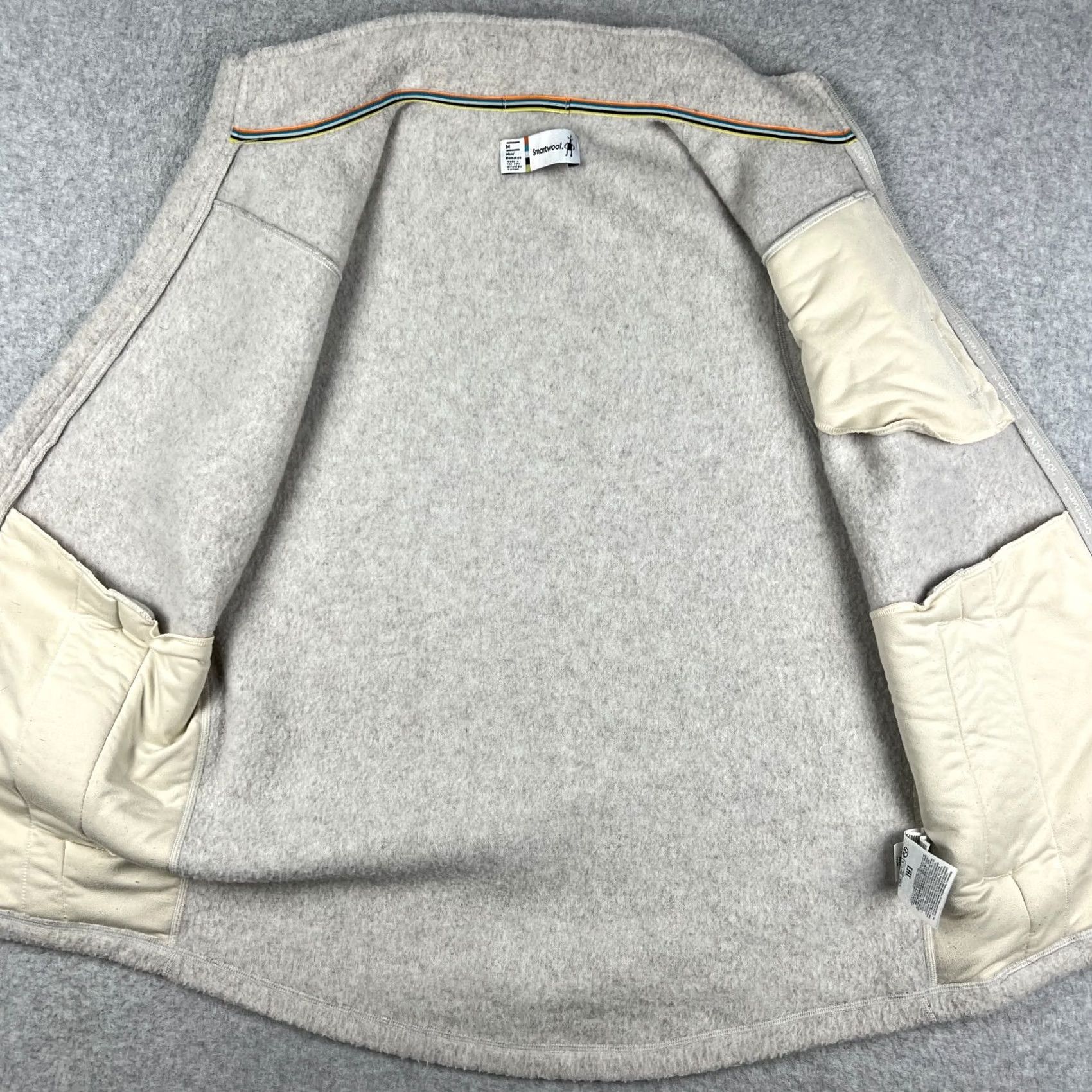 Smartwool Smartwool Hudson Trail Fleece Vest Mens Medium Beige Full Zip Hiking Jacket Size US M / EU 48-50 / 2 - 3 Thumbnail