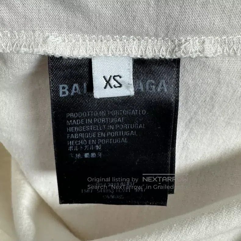 Balenciaga Balenciaga White Hem Letter Embroidered Logo Short Sleeve Size US XS / EU 42 / 0 - 4 Thumbnail