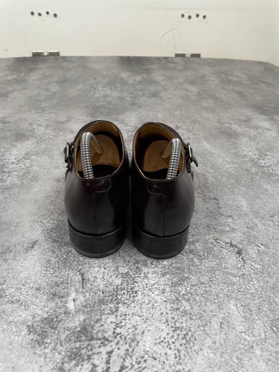Other Benci Brothers Men Leather Double Monk Strap Shoes DarkBrown Size US 6.5 / EU 39-40 - 5 Thumbnail