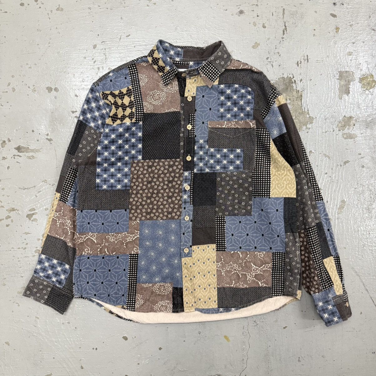 Japanese Brand ChangeWell Japan Patchwork Sashiko Boro Design Shirt Kapital Size US XL / EU 56 / 4 - 1 Thumbnail