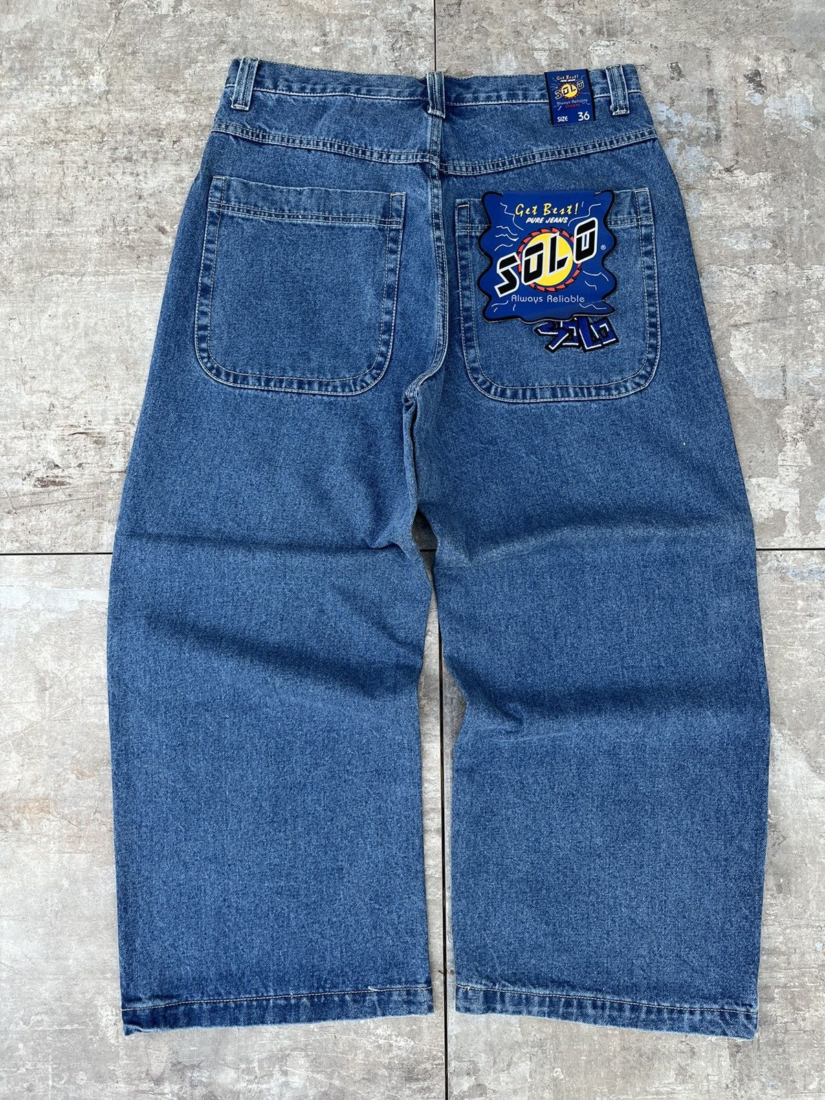 Jnco × Vintage Vintage 90s Solo Dead Stock Baggy Denim Jeans | Grailed