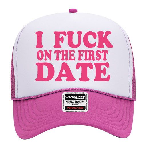 Other I Fook on the First Date Adult Foam Snap Back Trucker Hat Size ONE SIZE - 2 Thumbnail