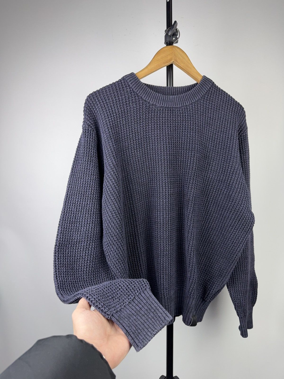 G-Star Vintage 00s Avant Garde G-Star Raw Heavy Knit Sweater Navy Size US L / EU 52-54 / 3 - 4 Thumbnail