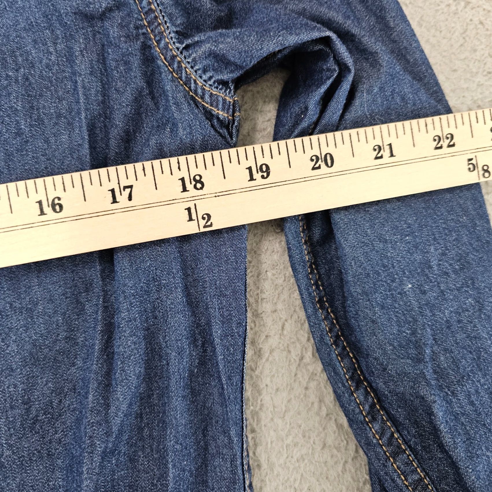 Vintage Rock & Republic Shirt Mens Small Blue Denim Collared Button-Up Cotton Casual Long Sleeve Size US S / EU 44-46 / 1 - 6 Thumbnail