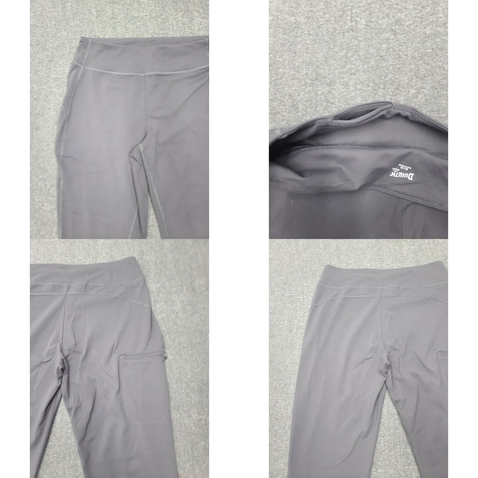 Vintage Duluth NoGA Classic Slim Leg Pants Gray Womens M | Nylon Spandex Jersey | High Rise | Pockets | Athleisure Yoga Hiking Size 32" / US 10 / IT 46 - 8 Thumbnail