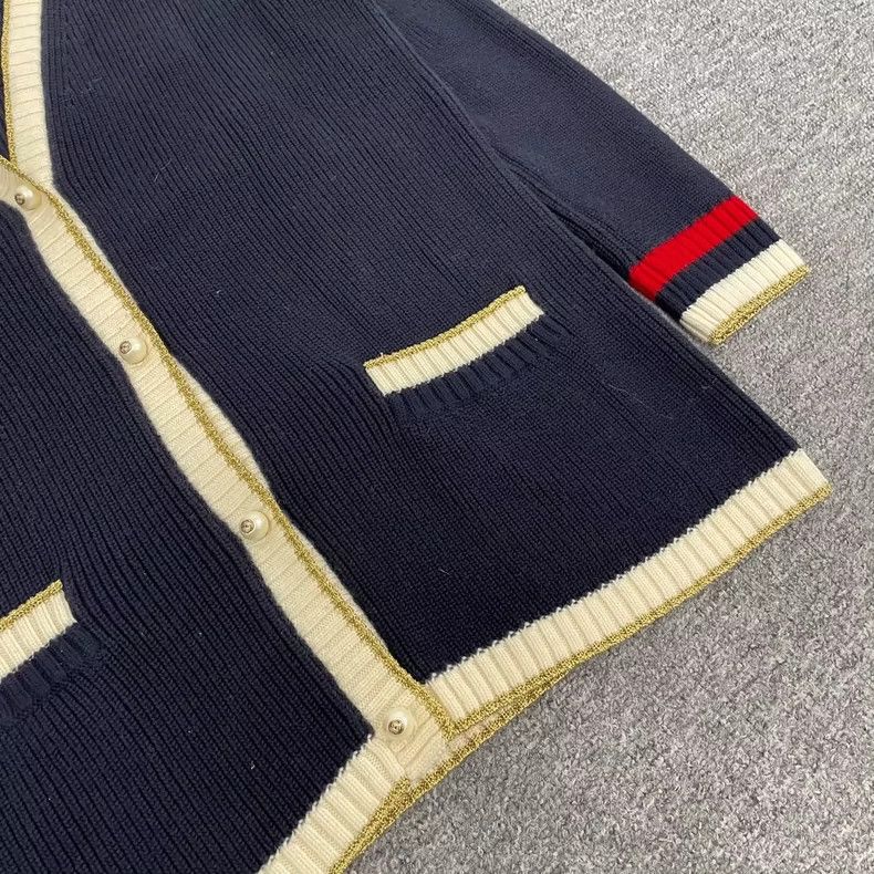 Gucci Gucci Gold thread pearl rhinestone heavy industry knitted c Size S / US 4 / IT 40 - 5 Thumbnail