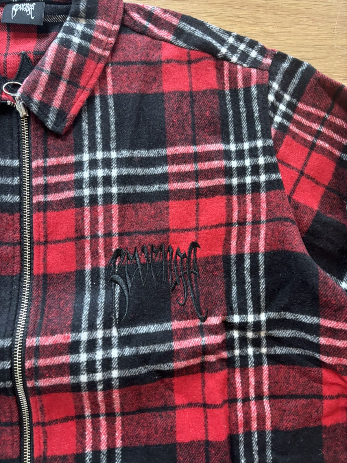 Revenge Revenge Red Flannel Zip Up Size US M / EU 48-50 / 2 - 5 Thumbnail