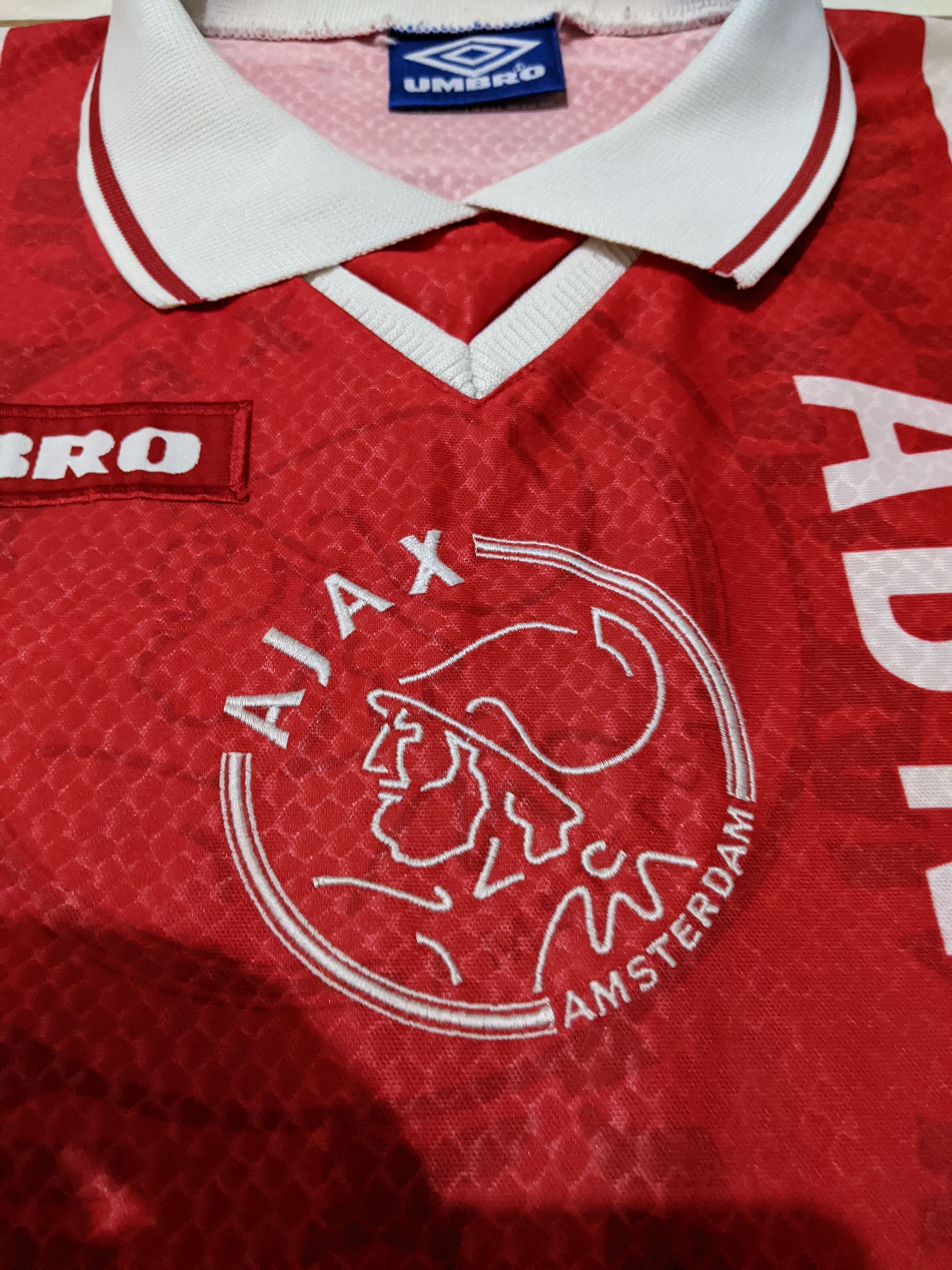 Umbro Ajax Amsterdam 1998 home Jersey football shirt Size US L / EU 52-54 / 3 - 5 Thumbnail
