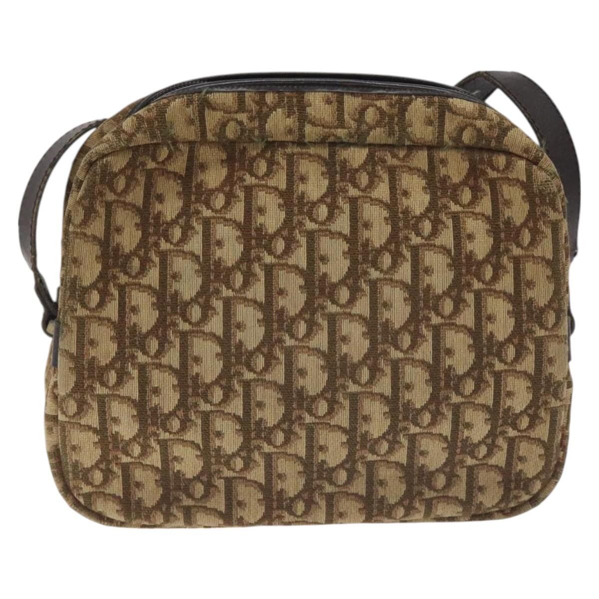 Dior DIOR Trotter Canvas Shoulder Bag Brown Gold Size ONE SIZE - 3 Thumbnail
