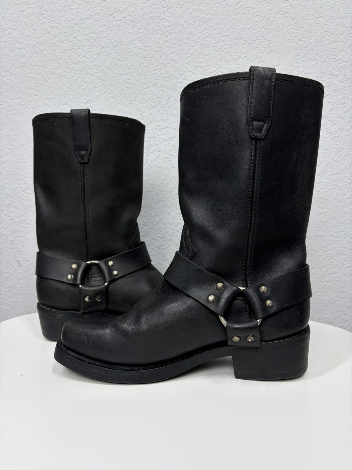 If Six Was Nine Vintage Italian AS 98 Rick Owens Style Leather Biker Boots Size US 9 / EU 42 - 8 Thumbnail