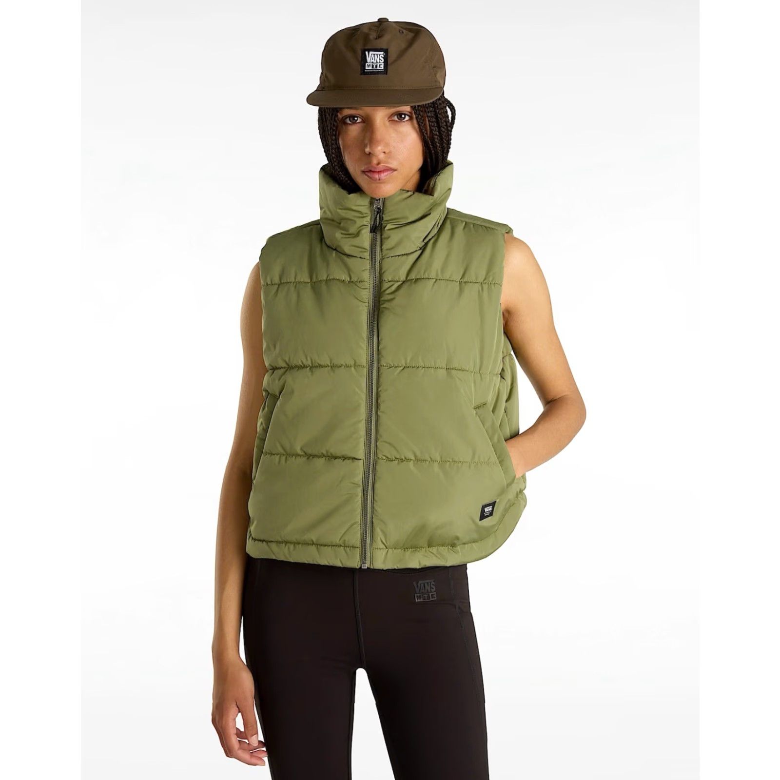 Vans VANS MTE Foundry Vest Womens XL Olive Green Jacket Quilted Dupont Sorona Fill Size XL / US 12-14 / IT 48-50 - 3 Thumbnail