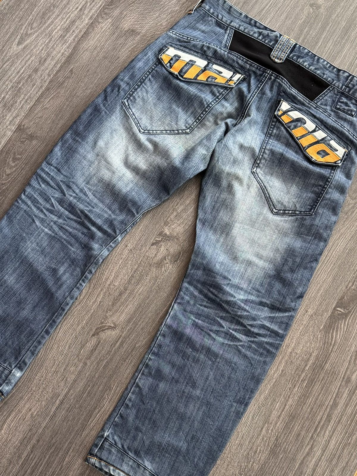 Japanese Brand Crazy Zip Baggy Ebroidered Jeans 32 size Size US 32 / EU 48 - 8 Thumbnail