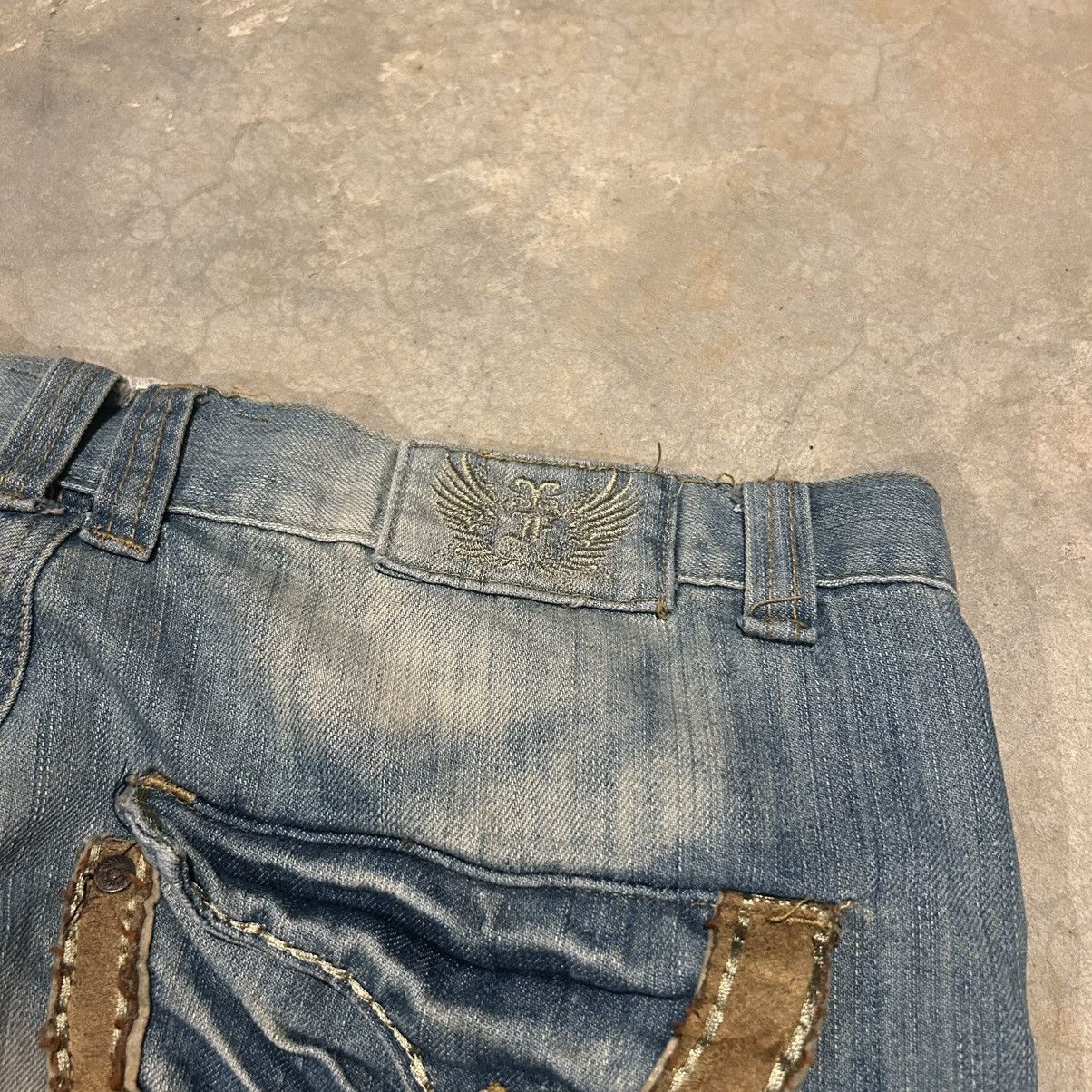 Japanese Brand × Vintage Crazy Vintage Y2K Faded Flap Pocket Baggy Jeans Cyber Skater Size US 34 / EU 50 - 6 Thumbnail