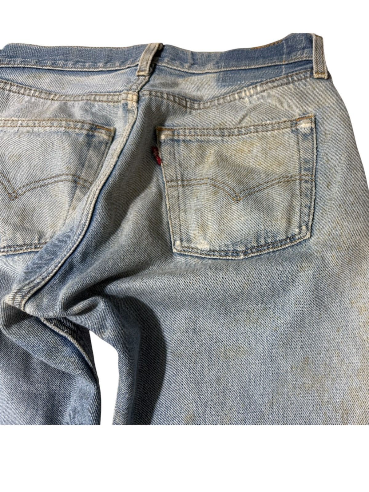 Vintage VTG 90s Levi's 501 Made in USA Thrashed Distressed Size US 29 - 5 Thumbnail