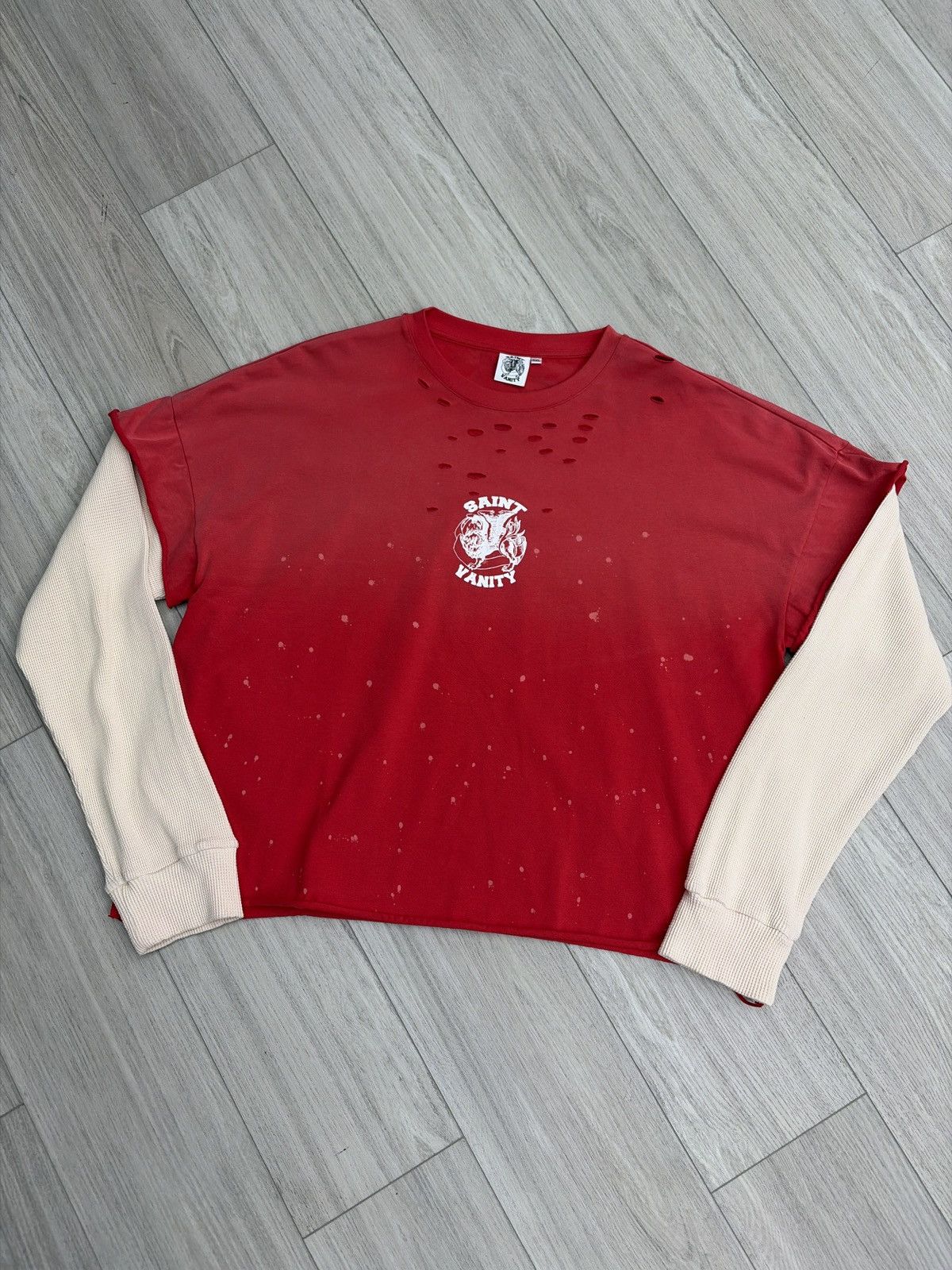 Saint Vanity Saint Vanity Cutoff Layered Thermal Red Size US L / EU 52-54 / 3 - 1 Thumbnail