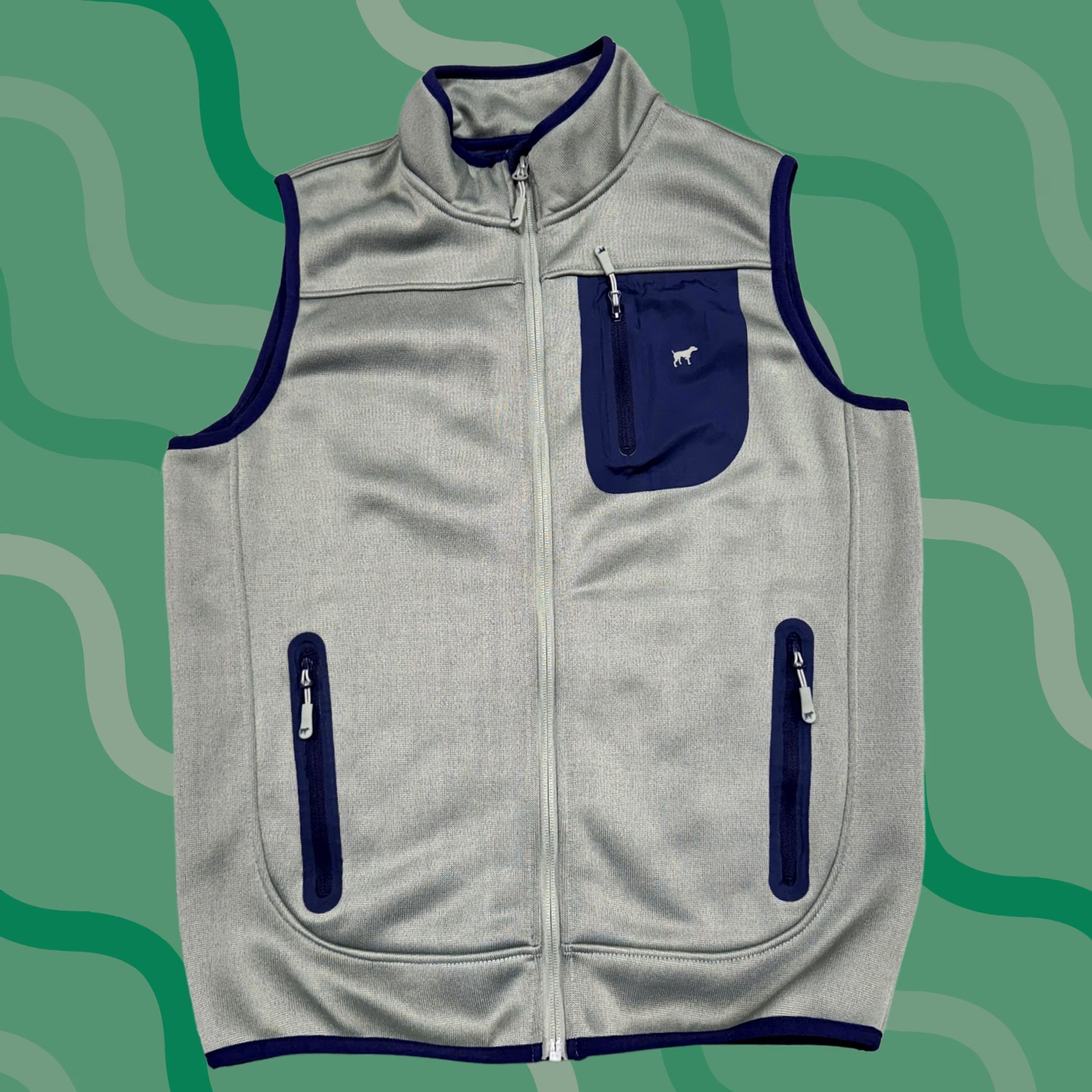CO Southern Point Co Vest Mens Small Gray Navy Full Zip Pockets Lined Soft Shell Windbreaker Casual Size US S / EU 44-46 / 1 - 1 Thumbnail