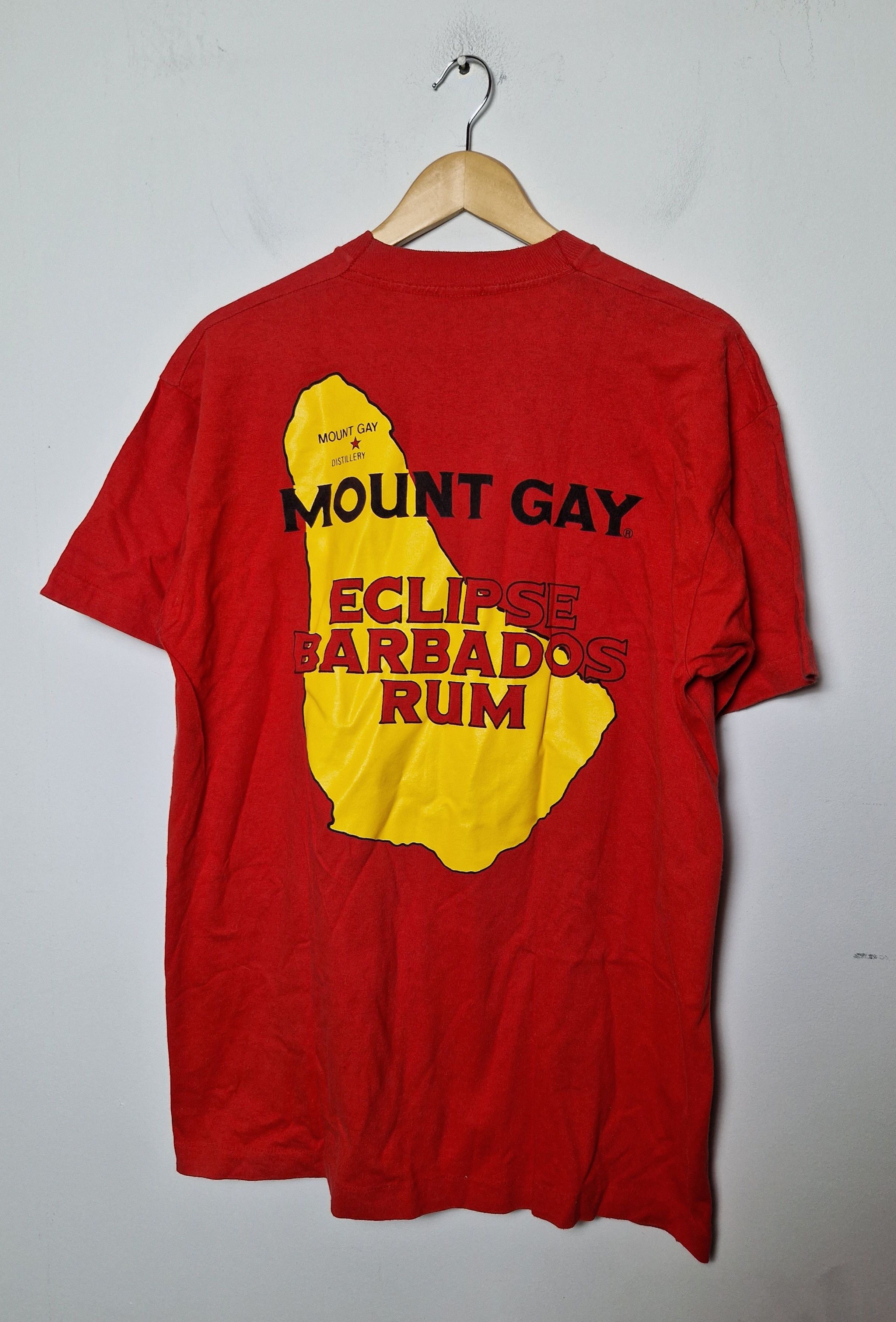 Vintage Mount Gay Barbados Rum Made in USA vintage single stitch tee Size US XL / EU 56 / 4 - 1 Thumbnail