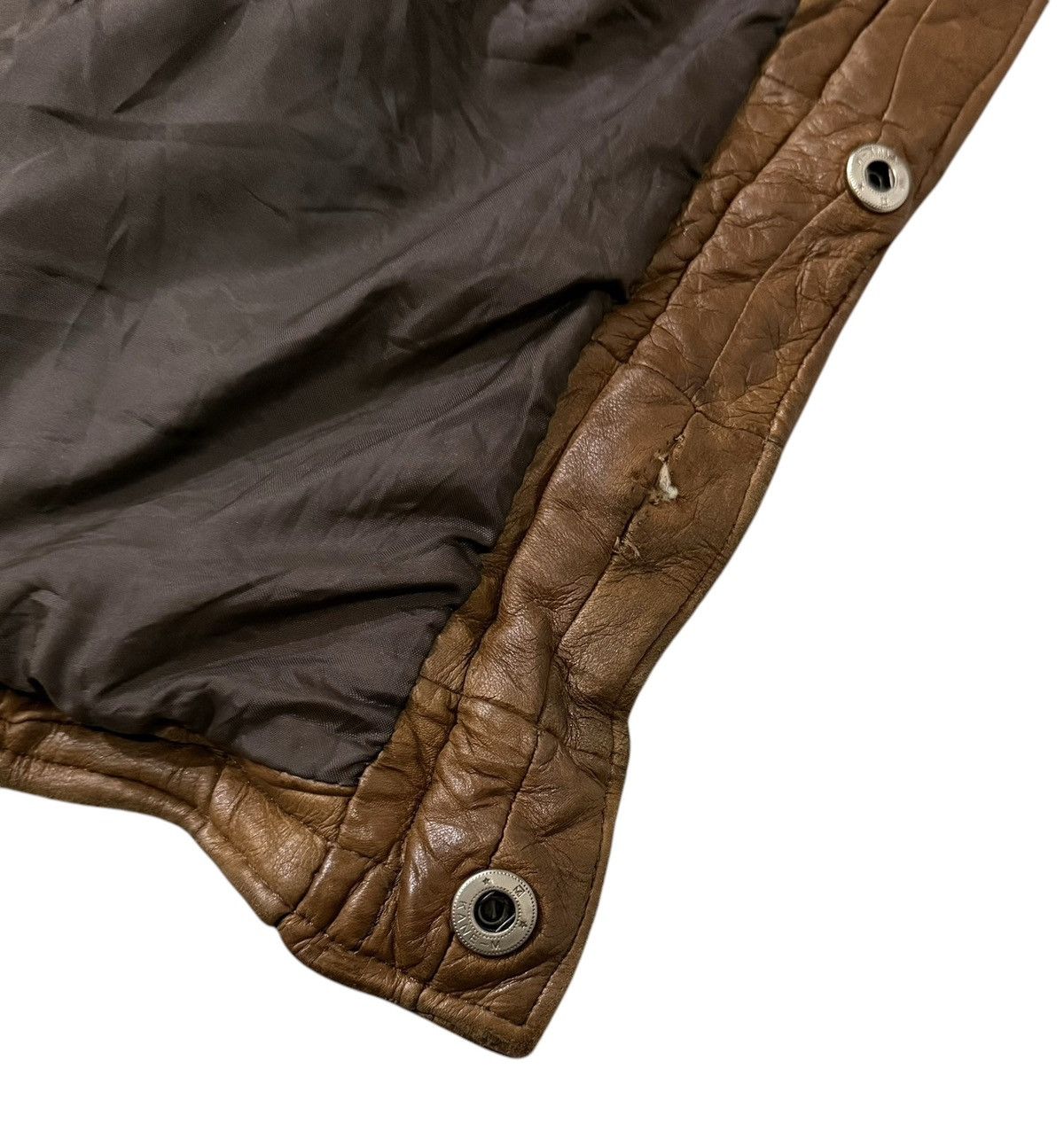 Leather Vintage Tainer Ruttsu Checkered Leather Vest Size US S / EU 44-46 / 1 - 14 Thumbnail