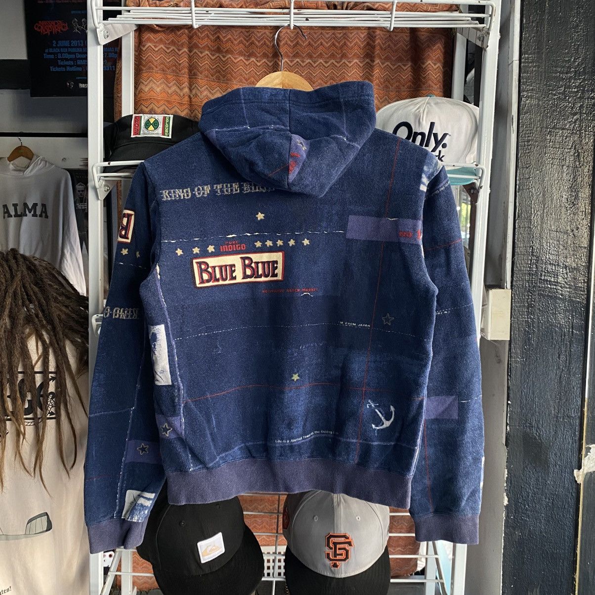 Blue Blue Japan Blue Blue Japan Full Print Indigo Zipper Hoodie XS Size US XS / EU 42 / 0 - 2 Thumbnail