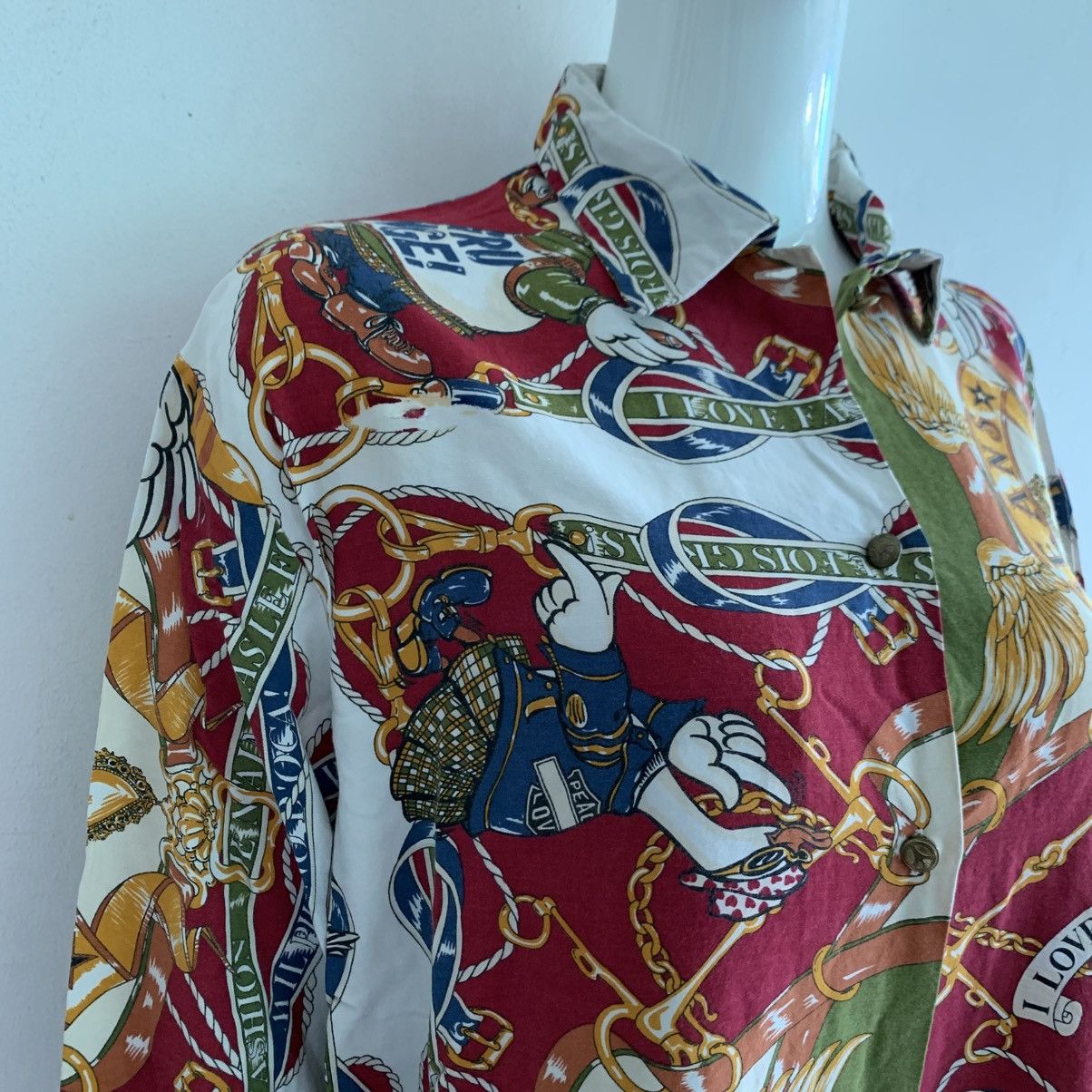 Moschino Vintage 90s Moschino Jeans Long Shirts Size M / US 6-8 / IT 42-44 - 4 Thumbnail