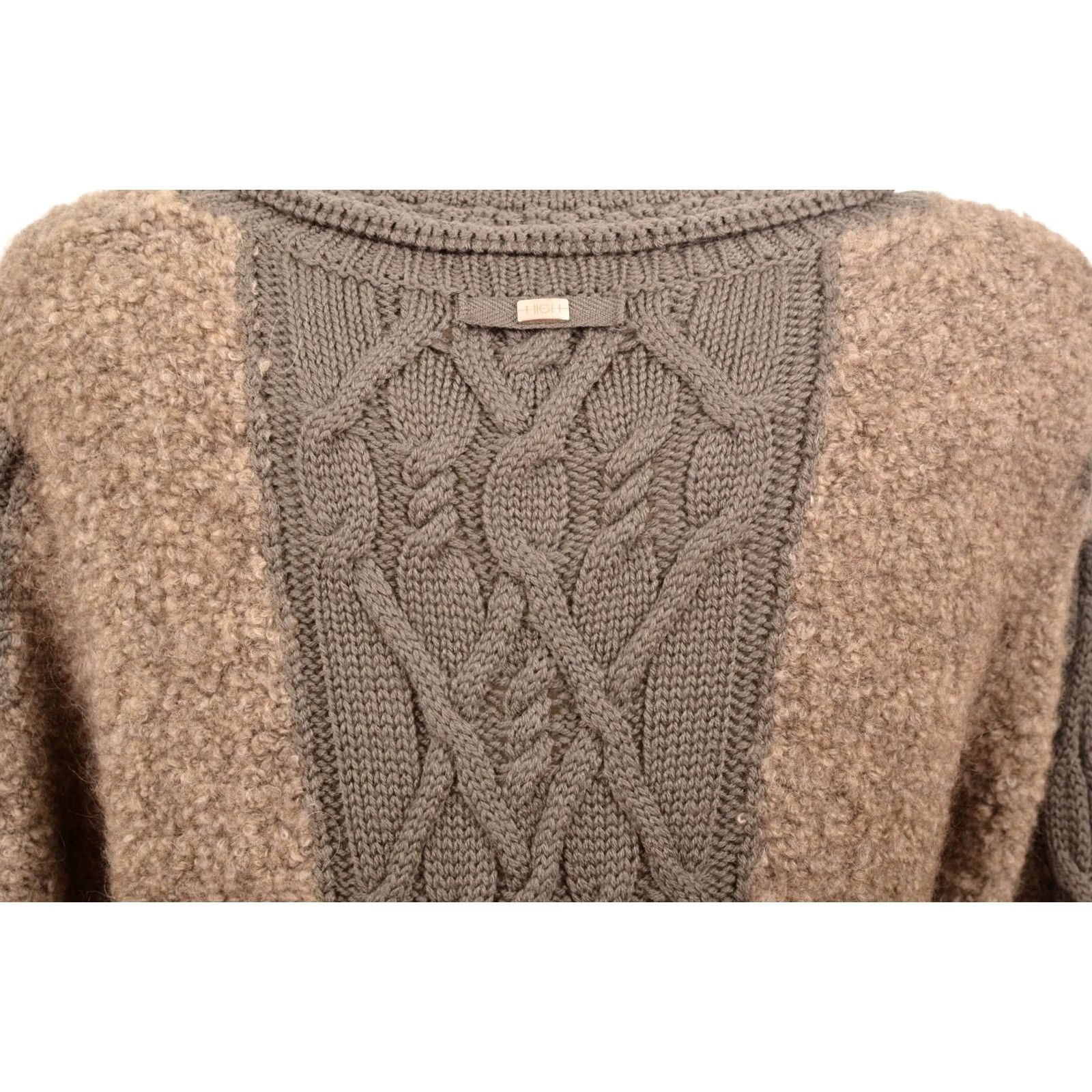 Vintage High Use Whip Up Wool Blend Mixed Fabrics Designer Sweater Made in Italy Size M, Gray, Womens, Pullover, Size M Size M / US 6-8 / IT 42-44 - 4 Thumbnail