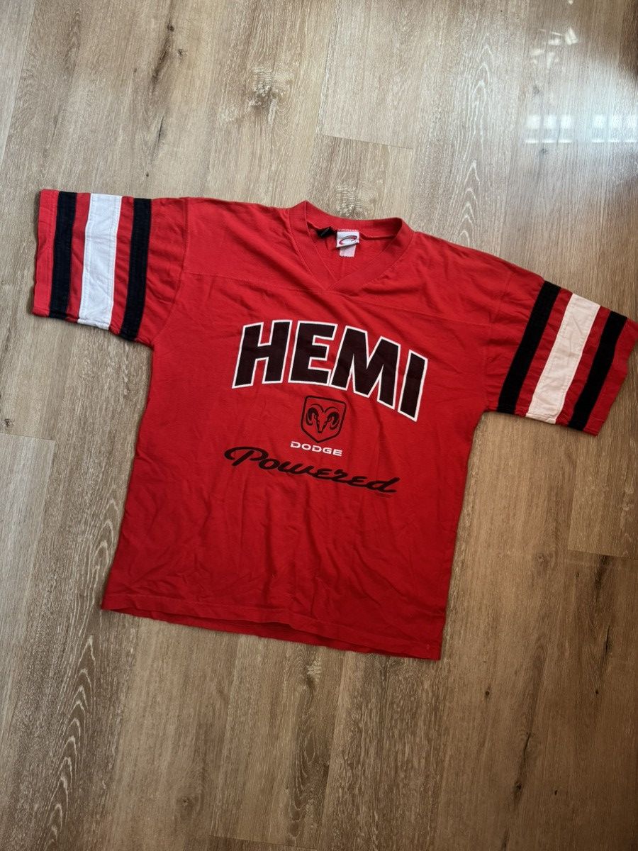 Ford × Vintage Vintage 80s DODGE HEMI Football Jersey Style Tee XLARGE Size US XL / EU 56 / 4 - 3 Thumbnail