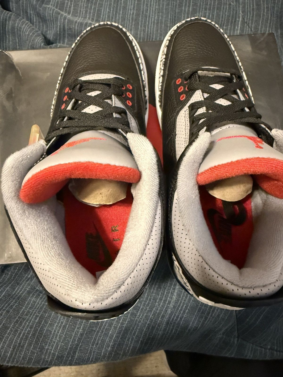 Jordan Brand × Nike Air Jordan 3 Black Cement 2018 Size US 10.5 / EU 43-44 - 12 Thumbnail