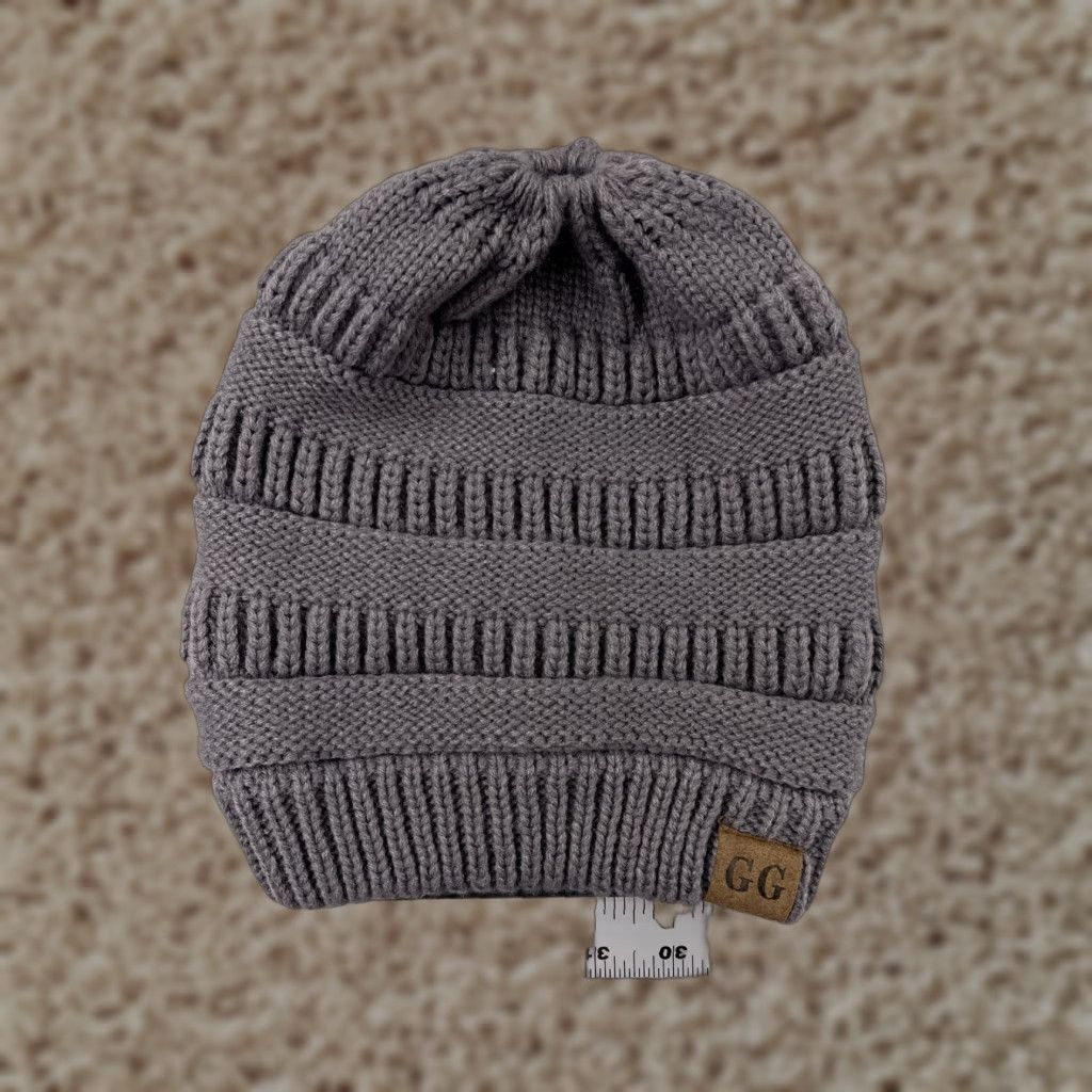 Apple Apple Star Slouch Beanie Toque Hat Womens One Size Gray Knit Acrylic Winter Ski Size ONE SIZE - 1 Thumbnail