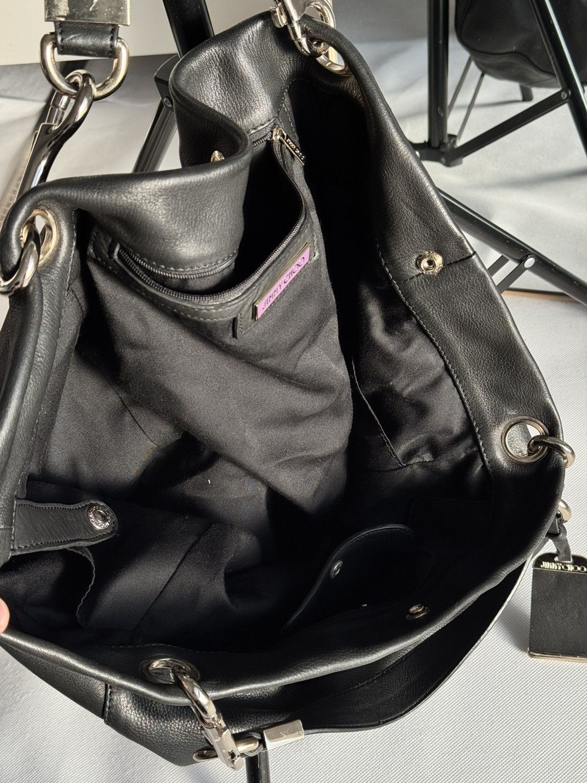 VINTAGE JIMMY CHOO Genuine Leather BALENCIAGA STYLE CITY BAG